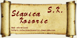 Slavica Kosorić vizit kartica